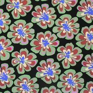 45 Wide Brandon Mably Spring Flora Black Fabric By The 