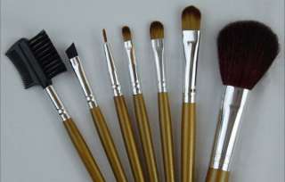 7pcs GOAT Makeup/Cosmetic Brushes Set Gold color B05  