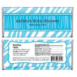   Baby Zebra   Personalized Candy Bar Wrapper Baby Shower Favors: Baby
