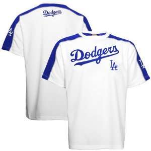    L.A. Dodgers White Tackle Twill Crew T shirt
