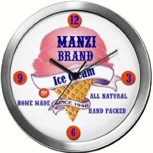  MANZI 14 Inch Ice Cream Metal Clock Quartz Movement 