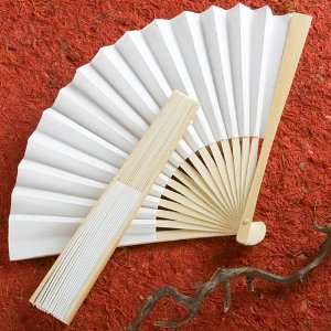  Elegant White Folding Fan Favors 6204: Home & Kitchen