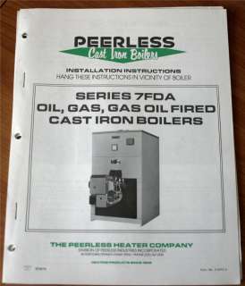   Oil, Gas, Gas Oil Fired Cast Iron Boilers Installation book  