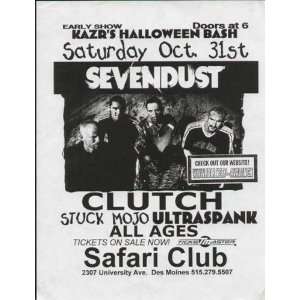  Sevendust Clutch Original Concert Poster Granada Kansas 