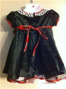 Cute Girl Bonnie Baby Christmas Holiday Infant Dress Size 6 9 Mon 