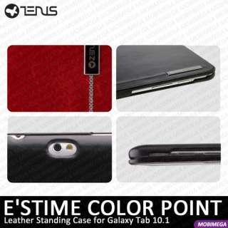   Point Stand Genuine Leather Case Galaxy Tab 10.1 P7510 Brown  