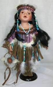 16 IN. INDIAN Reproduction PORCELAIN DOLL TADI  