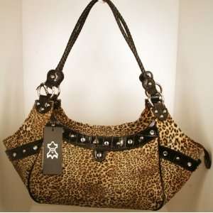  Marc Chantal Leopard Bag w/ Black Leather Trim Everything 