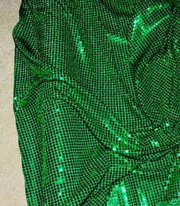 SEQUIN KNIT STRETCH FABRIC KELLY GREEN 56 BY THE YARD  