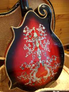 Custom made Carved Top & Back Acoustic Guitar + Shell MOP Inlays 