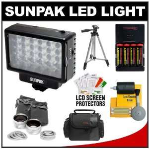  Sunpak LED 30 Camcorder & HDSLR Camera Video Light with 