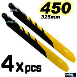 4x 325mm 325 Rotor Main Blade For ALIGN RC Trex 450 Y  