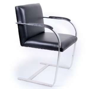  Brno Flat Bar Chair, Black Aniline Leather: Home & Kitchen