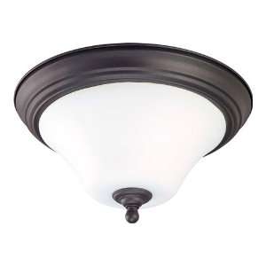   Dupont 2 Light Flush Mount in Dark Chocolate Bronz: Home Improvement