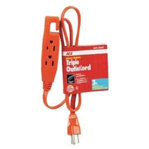 com Discount 3 Indoor Household Extension Cord, 3 Outlet Power Block 