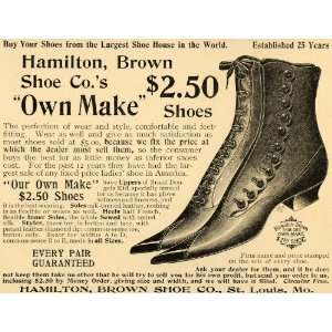  1897 Ad Hamilton Brown Own Make Shoes Pricing St. Louis 