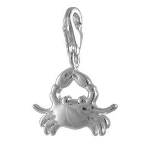  MELINA Charms clip on pendant cancer crab sterling silver 