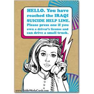  Funny Birthday Card Suicide Help Line Humor Greeting Ron 