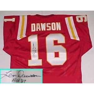  Len Dawson Hand Signed Chiefs Throwback Jersey with 