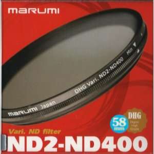 com Marumi 58mm 58 DHG Vari ND ND2 to ND400 400 Neutral Density Fader 