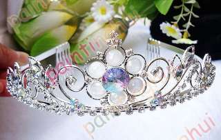FREE Wedding veil tiara crown withSwarovski crystal  