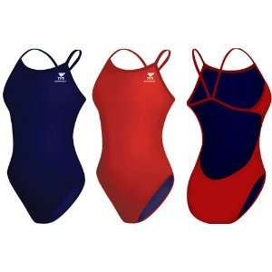   Durafast Solid Thin X Back  One Piece Swimsuit