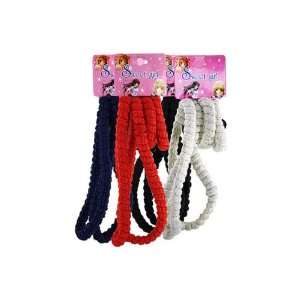 Hair elastics, four pack, assorted colors (Wholesale in a pack of 24)