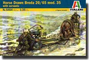 ITA6464 Horse Drawn Breda 20 Gun/65 Mod.35 w/Soldiers 1  