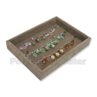 Beige Shop Showcase Jewelry Display Flat Tray  