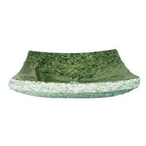   Decor GEORGIA G Granite Stone Topmount Zen Vessel Sink, Natural Green