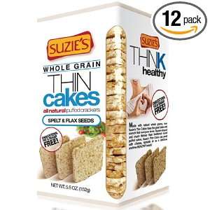 Suzies Spelt And Flax Thin Cakes, 5.5 Ounce (Pack of 12)