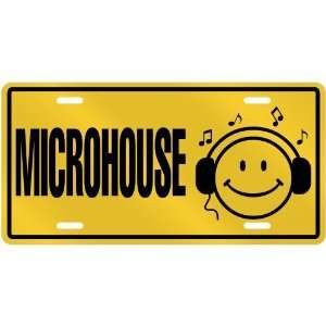  NEW  SMILE    I LISTEN MICROHOUSE  LICENSE PLATE SIGN MUSIC 