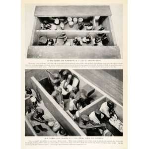  1923 Print Archaeology Egypt Tomb Ancient Models Ruin Slave Burial 