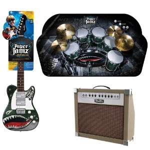  Wow Wee Paper Jamz Guitar Style 3 Bundle With Drums & Amp 