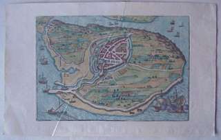 Briel, Netherlands   City Plan Guicciardini c. 1582  