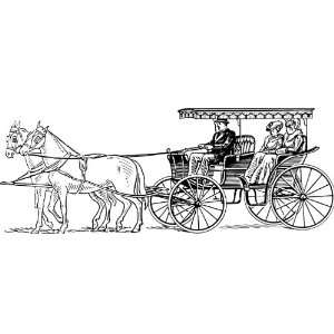  Round Badge Style Keyring Line Drawing Surrey Carriage: Home & Kitchen