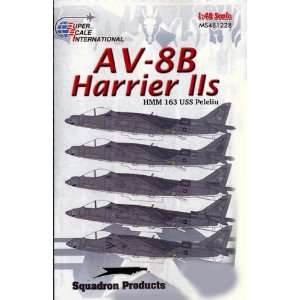    AV 8B Harrier II HMM 163, USS Peleliu (1/48 decals) Toys & Games