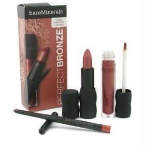  BareMinerals 100% Natural Lip Trio ( Lipliner + Lipcolor 