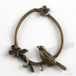 20x Ancient Bronze Standing Bird Charms Pendants 140617  