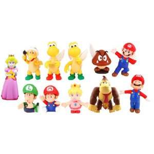    Super Mario Bros Pvc Figure Collectors Set Of 11: Toys & Games