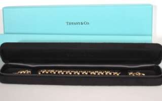   CO 18kt YG SIGNATURE X Bracelet ~Tiffany Suede Box & Outer Box  