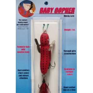  The Baby Gopher Muskie Lure   Musky Bait   Red: Sports 