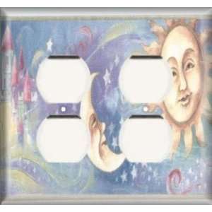    Double Duplex Outlet Cover   Sun And Moon