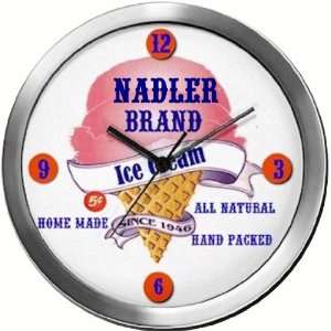  NADLER 14 Inch Ice Cream Metal Clock Quartz Movement 