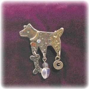  Dog Pin, Pewter Nanette Orijinels