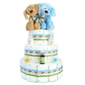  Mama & Babies Twin Boys 3 Tier Diaper Cake (3 Colors 