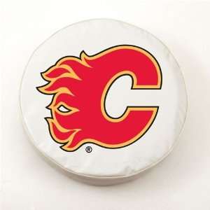  Calgary Flames Logo Tire Cover (White) A H2 Z Sports 