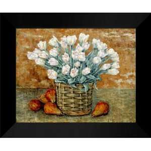   FRAMED 15x18 Still Life With Tulips & Peonies: Home & Kitchen