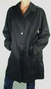 Burberry London Long Black Trench Coat Sz. 12 ~ Flawless Condition 