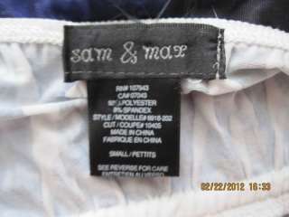 Sam & Max Purple White Sublimation Burn Out Knit Dress Braided Straps 